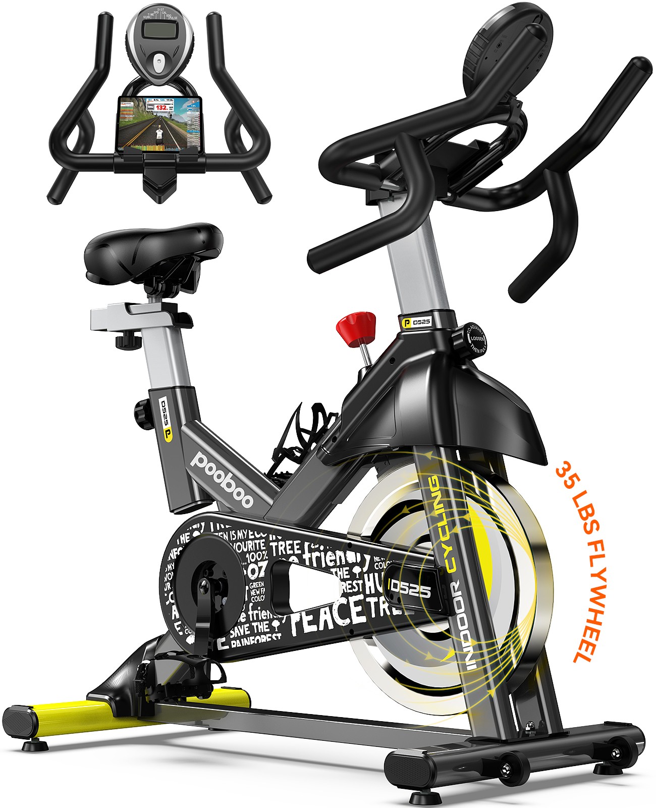 Indoor Exercise Bike Stationary Bike Cycling Bike Cardio Fitness Workout Bike