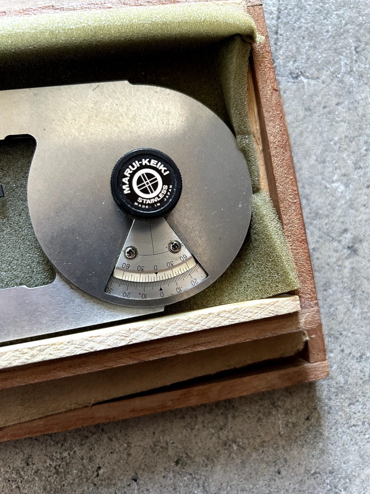 Vintage Marui Keiki Machinist Protractor Tool in Box