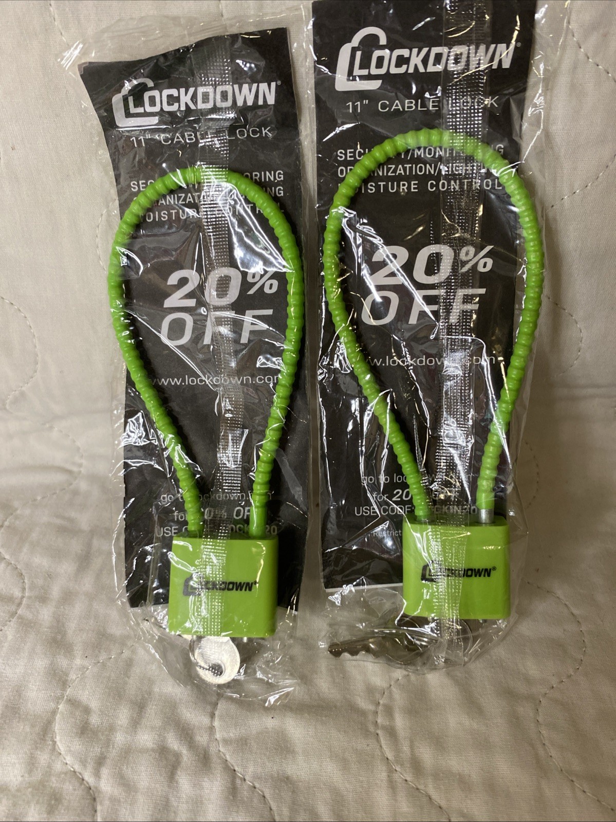 Firearm Handgun Rifle Shotgun Gun Cable Lock 11" Lockdown Brand New 2 Locks#944