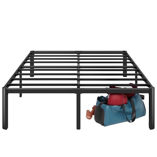 ZINUS VAN 16 INCH METAL PLATFORM BED STEEL SLAT SUPPORT KING FOLDABLE FRAME