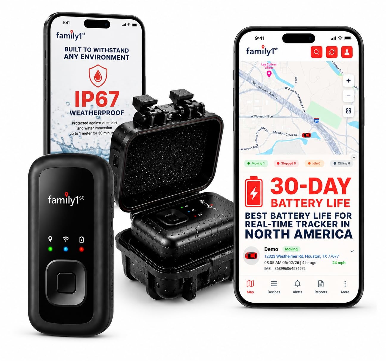 GPS Tracker for Vehicles & Cars – Real-Time Tracking Device with App, 30-Day ...