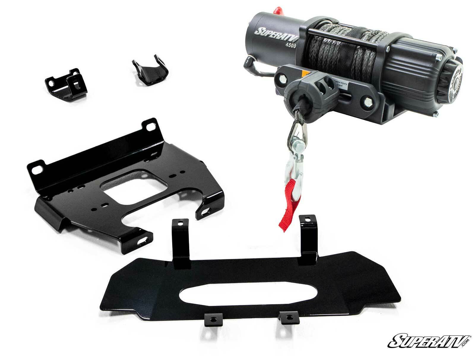 SuperATV 4500 lb. Winch & Mount for Polaris RZR XP Turbo / 4 Turbo (2019-2021)