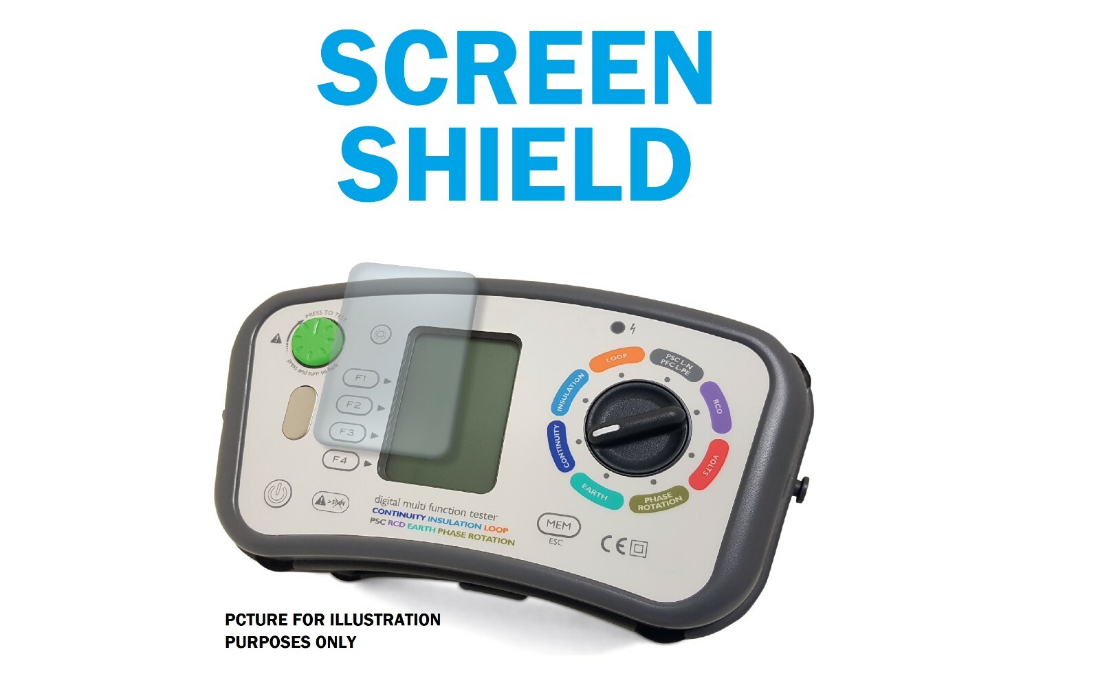 MEGGER Multifunction Tester Screen Shield suitable for 1741 17 & 18 series MFT