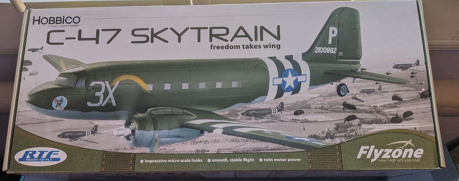 FLYZONE C-47 SKYTRAIN RC AIRPLANE RTF  NEW IN BOX (DISCONTINUED)