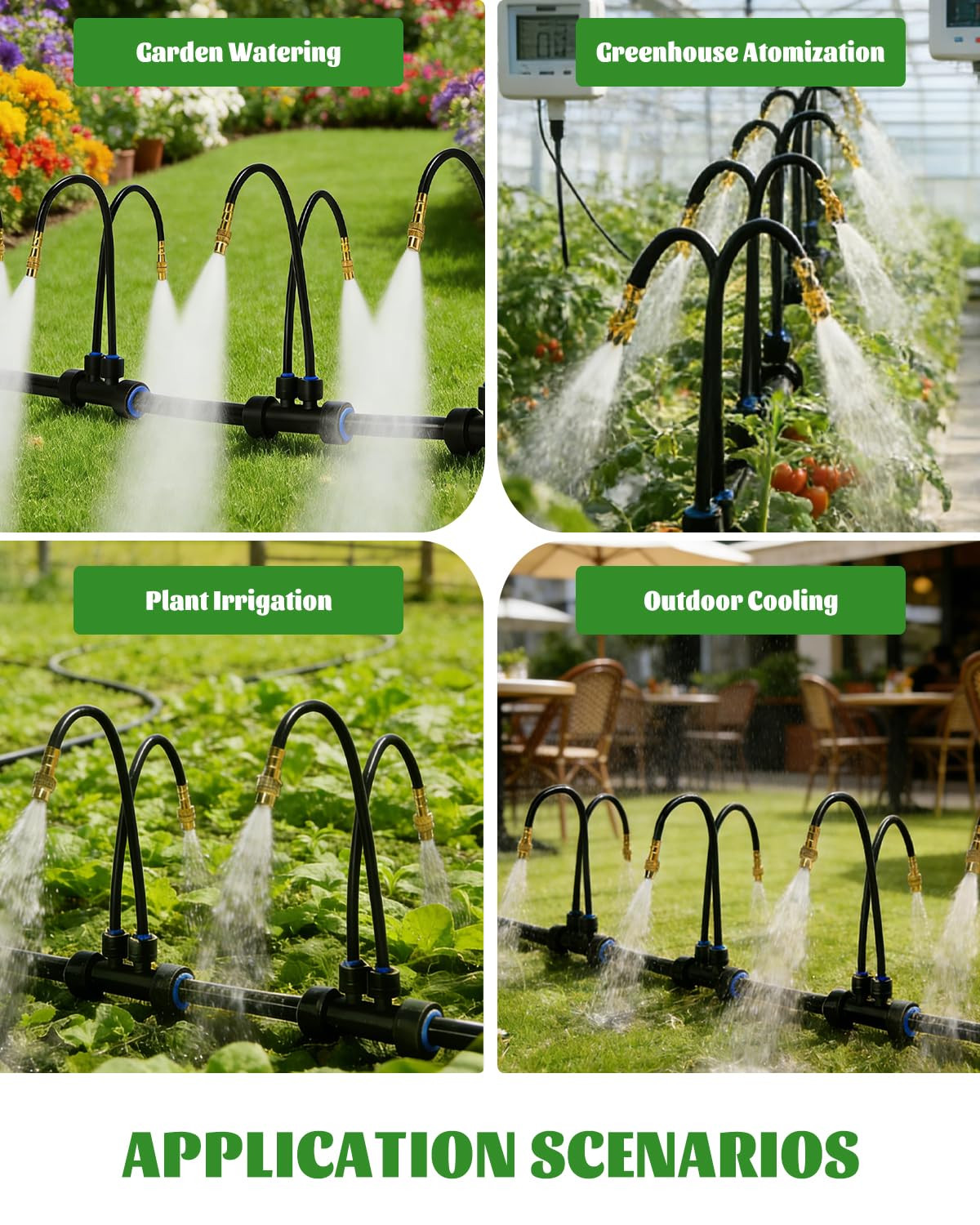 66FT Drip Irrigation System with 40 Nozzles, Automatic Drip Irrigation Kit, Gard