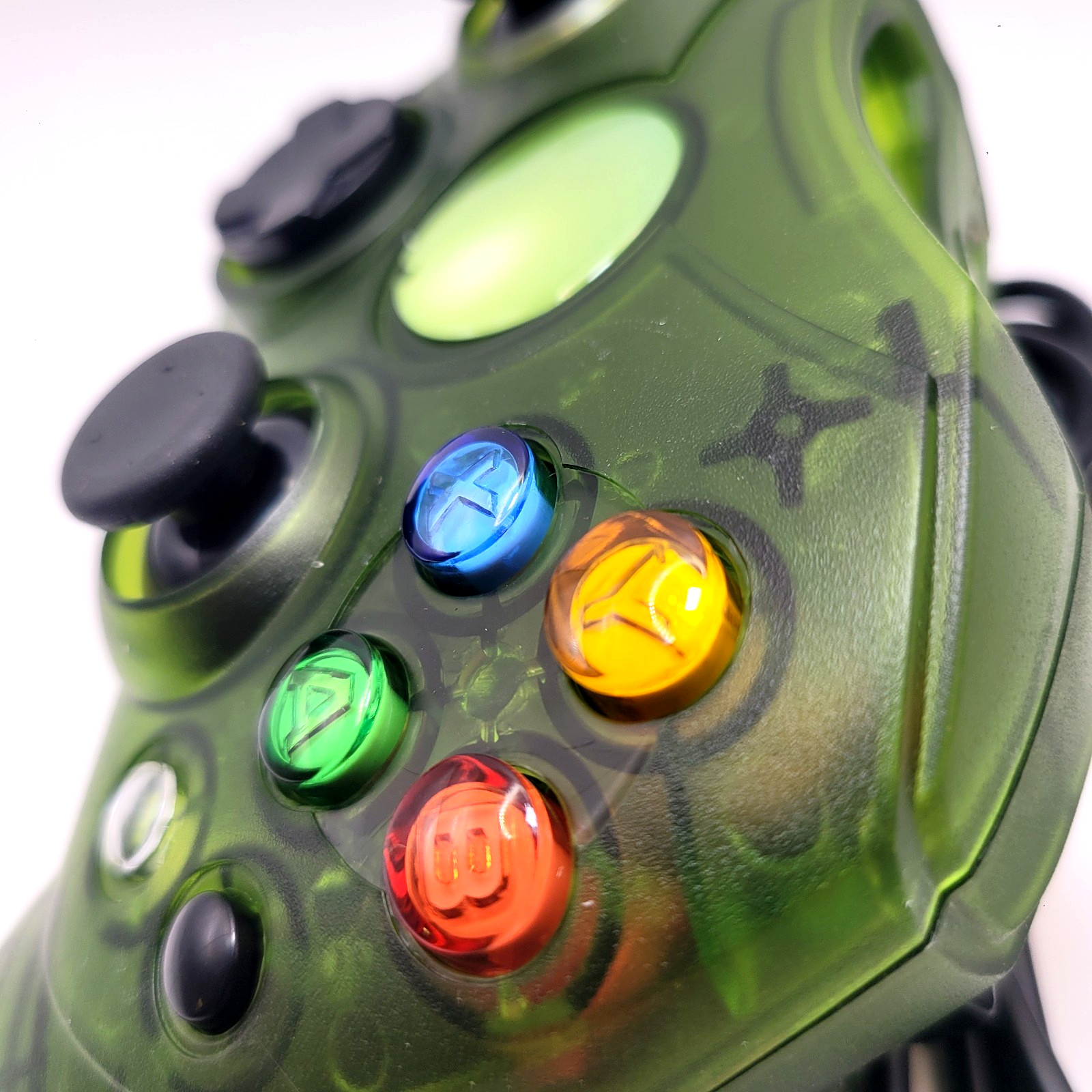 Xbox Clear Green Wired S-Type Analog Controller for Original Xbox Console