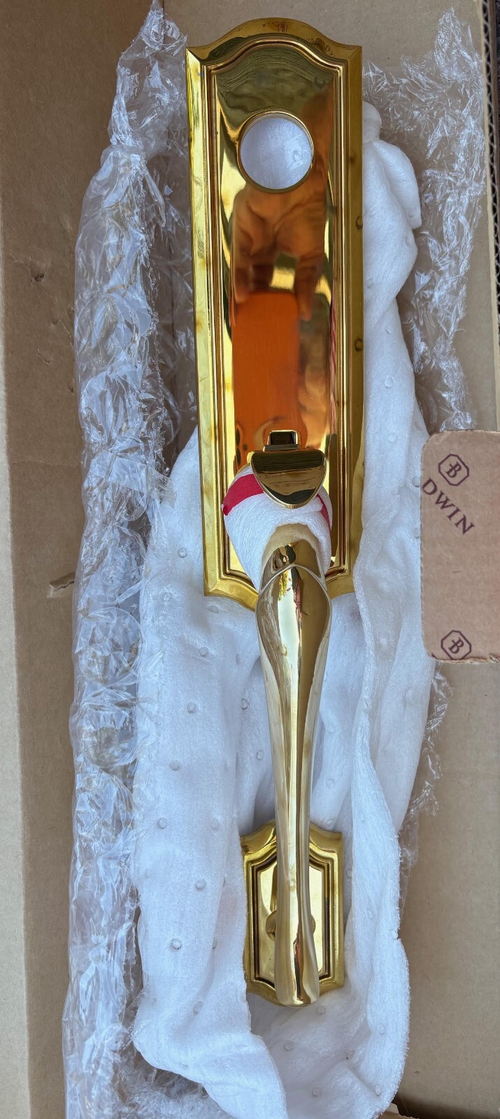 Baldwin M522.031 Bethpage Mortise Lever Handleset Unlacquered Brass