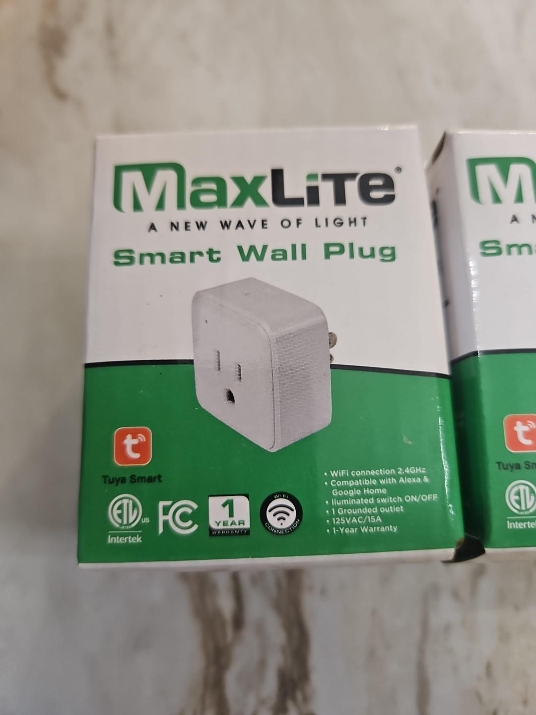 MaxLite WiFi Smart Wall Plug (Google and Alexa Compatible) NEW SEALED 3 Pack