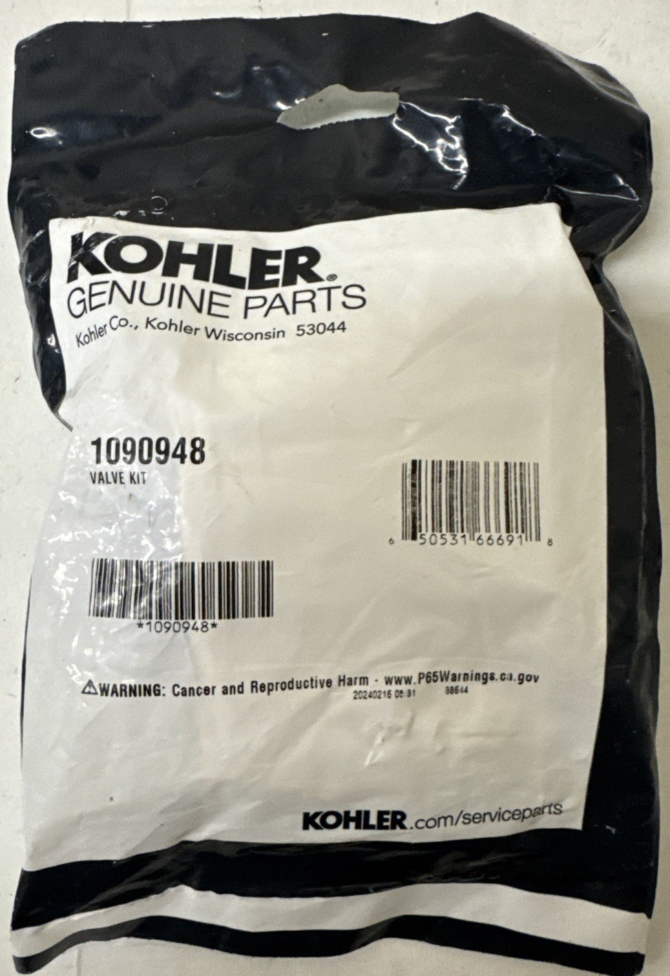 Kohler 1090948 Valve Kit, Replacement