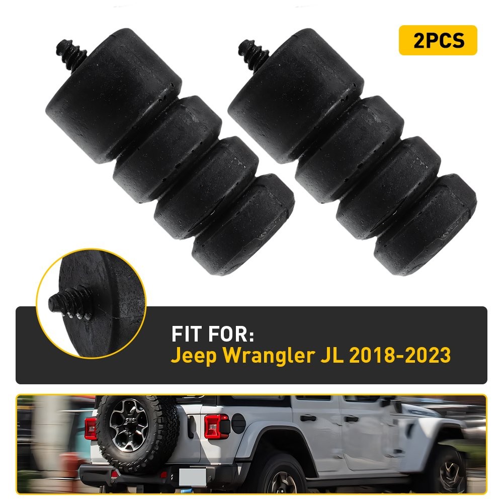 2x Tailgate Spare Tire Bumper Stops For Jeep Wrangler JL 2018-2023 Black Pads US