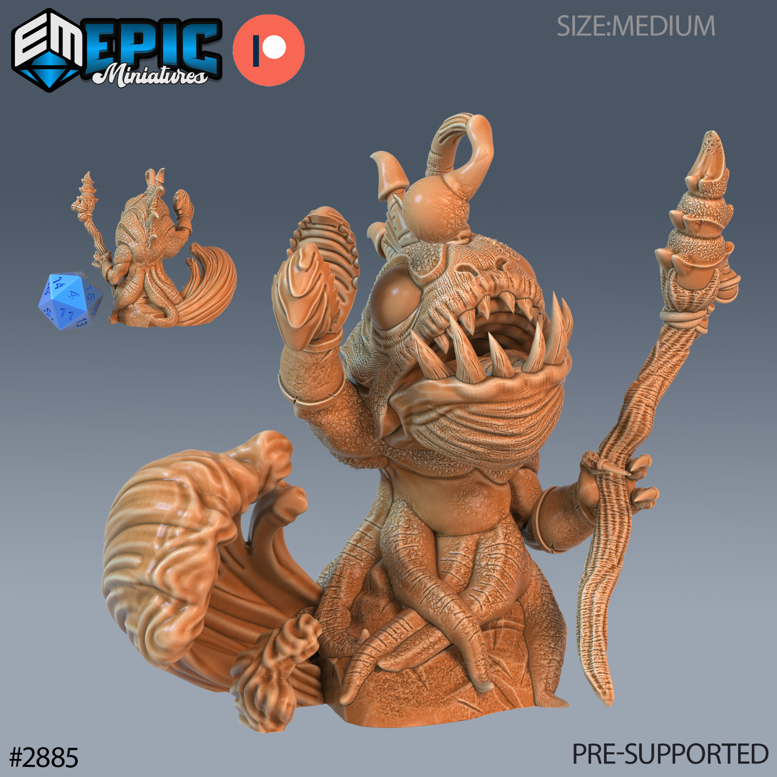 Anglerfish Folk B | Epic Miniatures | RPG D&D Pathfinder Wargaming