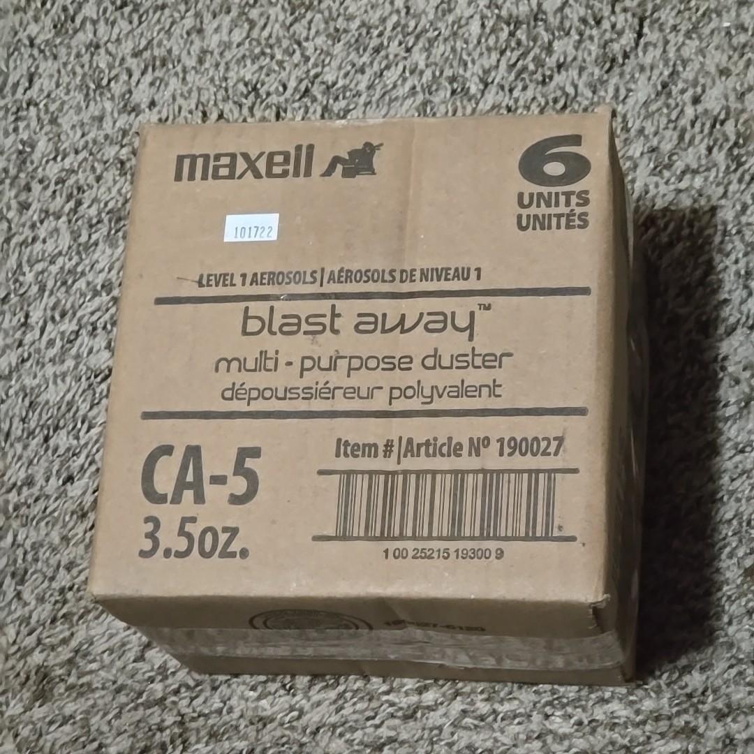 MAXELL Blast Away™ Multi-purpose Duster- 6 Pack Case Box / CA-5 3.5oz. / Sealed