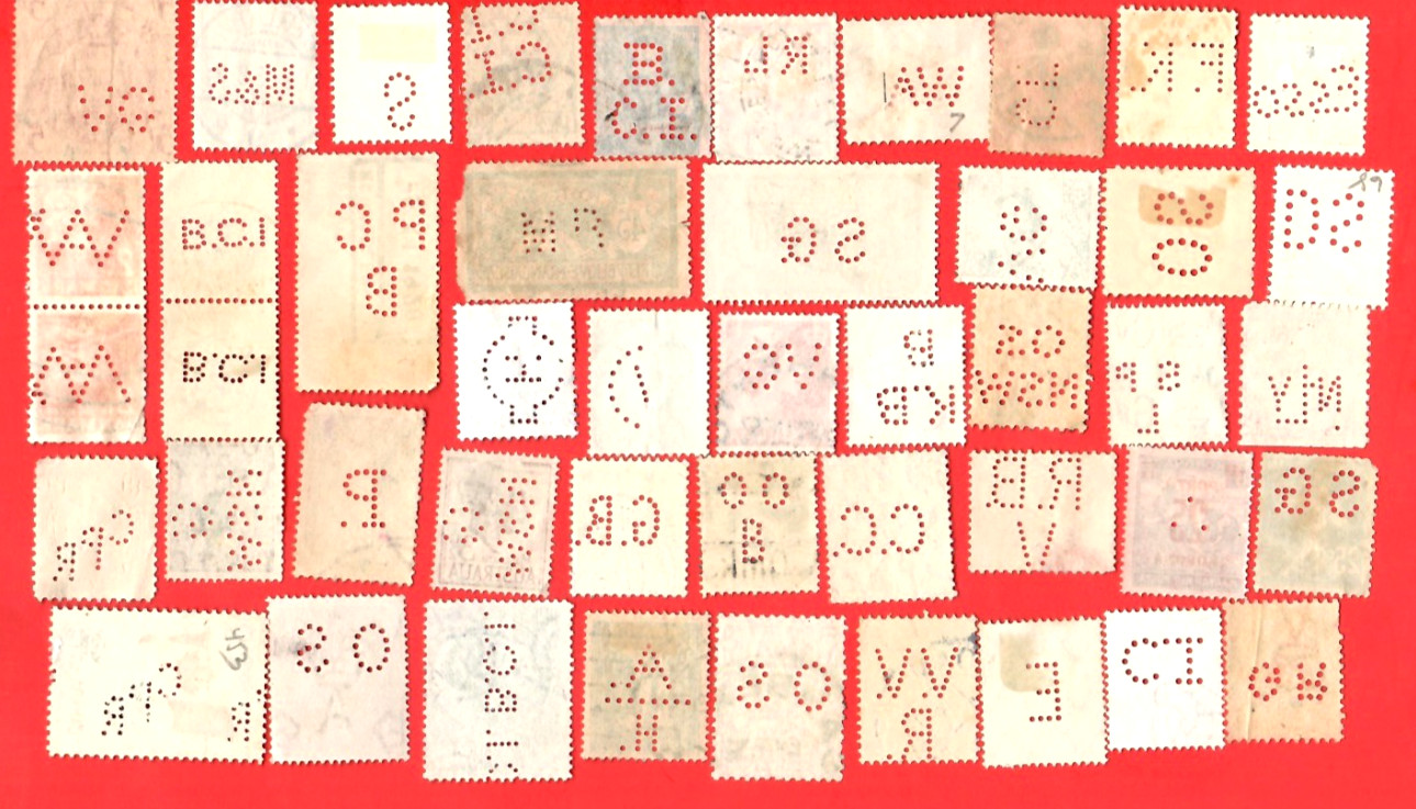 WORLDWIDE Perfin Stamps Used😊