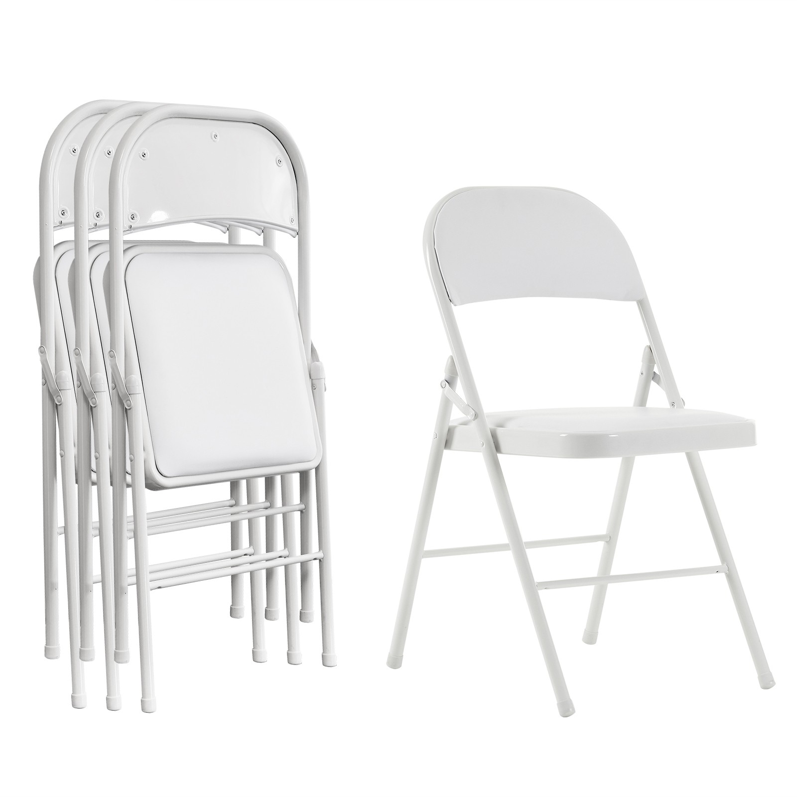 【Old Code：33292149】4pcs Elegant Foldable Iron & PVC Chairs for Convention