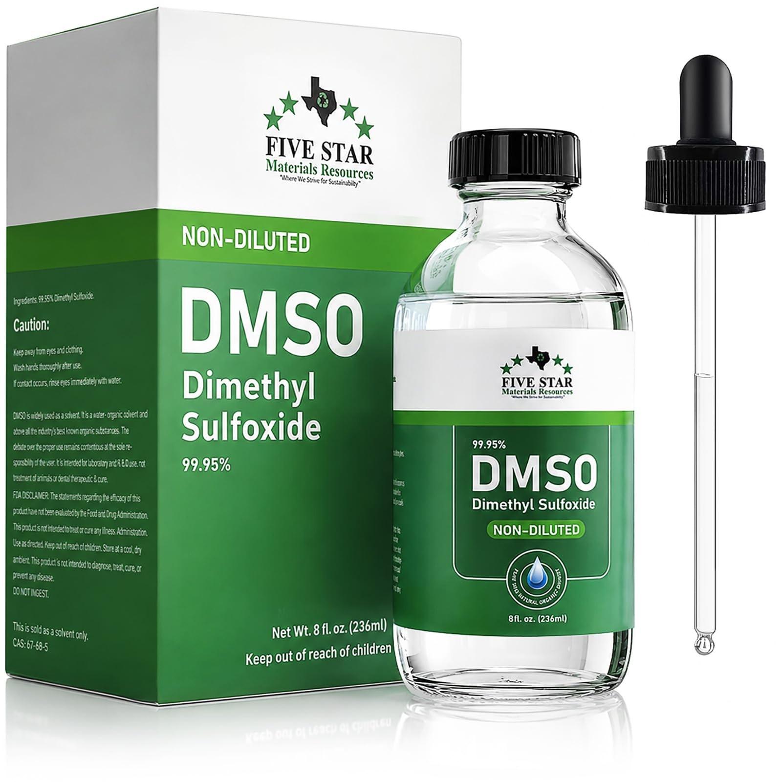 Dimethyl Sulfoxide (DMSO) 99.95% Pure Liquid |8 oz. DMSO Non-diluted |...