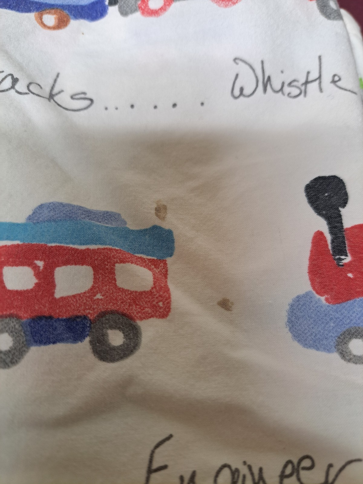 Pottery Barn Kids Choo Choo Train Standard Size Pillowcase