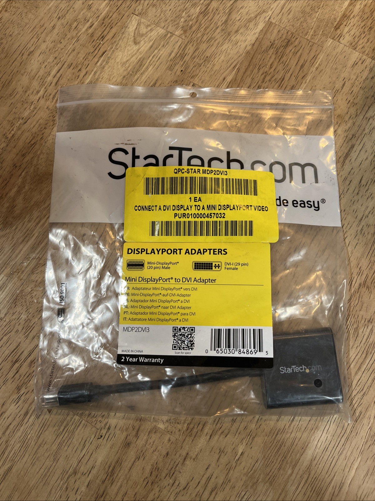 StarTech Mini DisplayPort To DVI Video Adapter Converter MDP2DVI3 NEW AZ