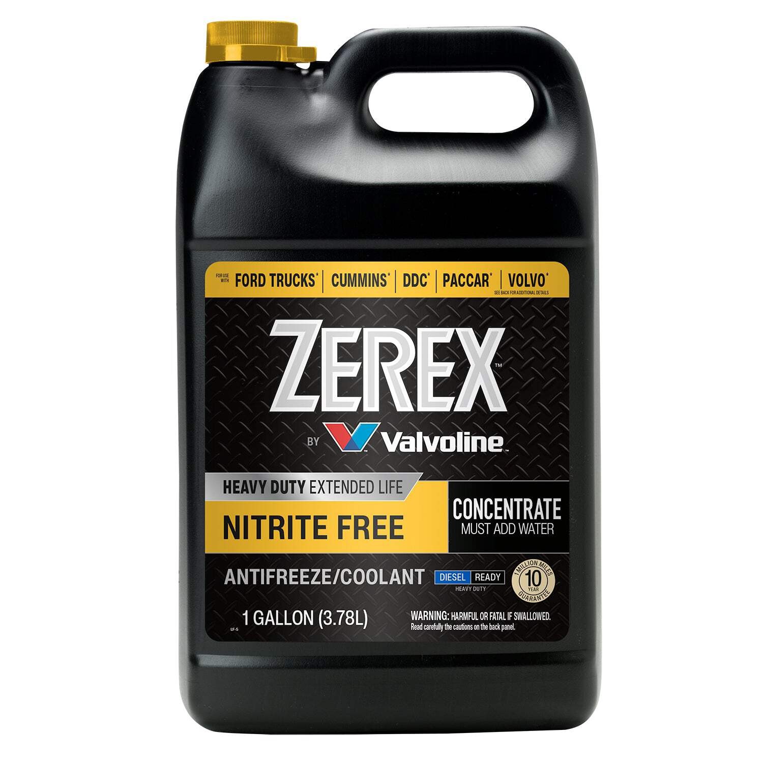 Zerex Heavy Duty Nitrite Free Extended Life Yellow Concentrate Antifreeze 1 GA