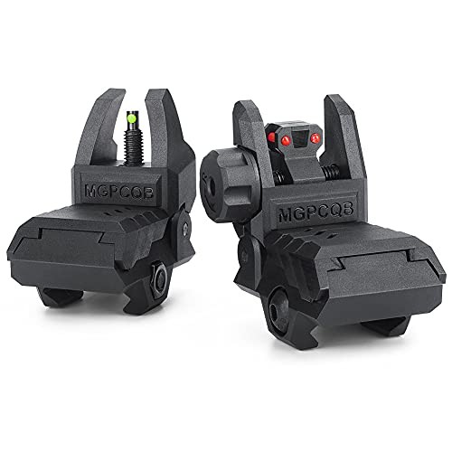 Fiber Optic Sights,with Green and Red Full Fiber Optics Dots Polymer Black