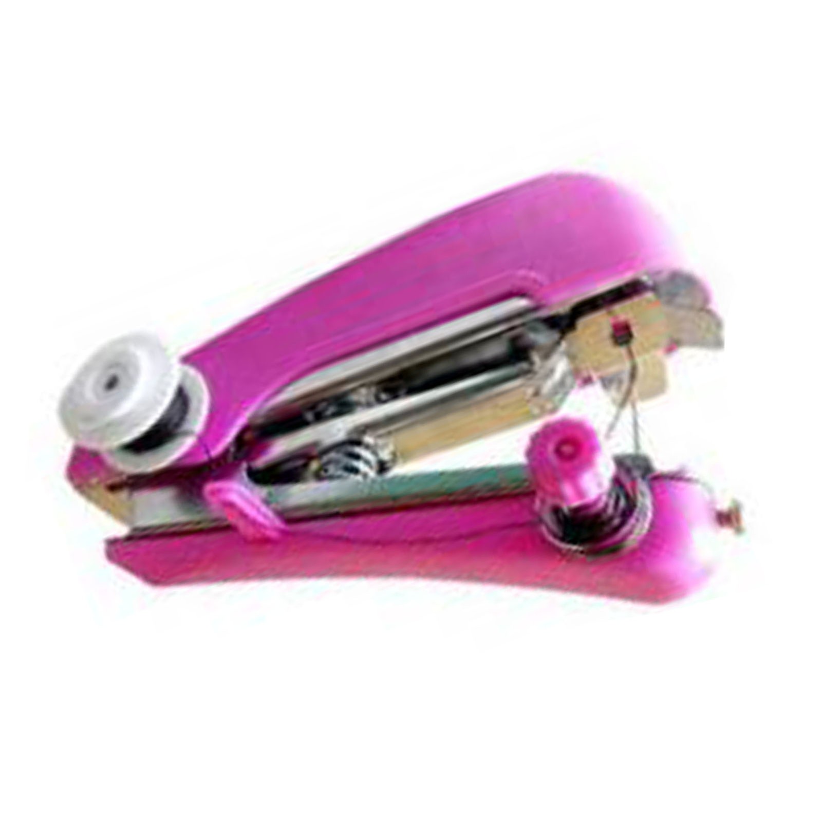 Pink Handheld Sewing Machine Portable Mini Manual Sewing Tool Hand Stitcher N