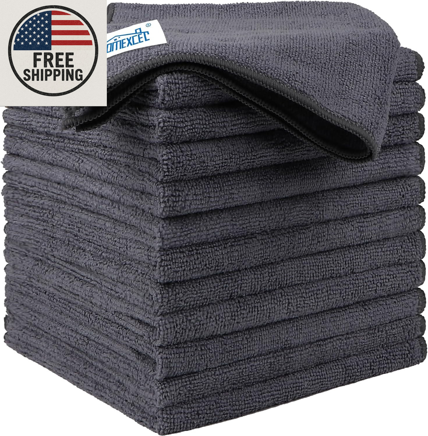 Microfiber Cleaning Cloth 12 Pack, 12.5 X 12.5 Inch Microfiber Towels for Cars,