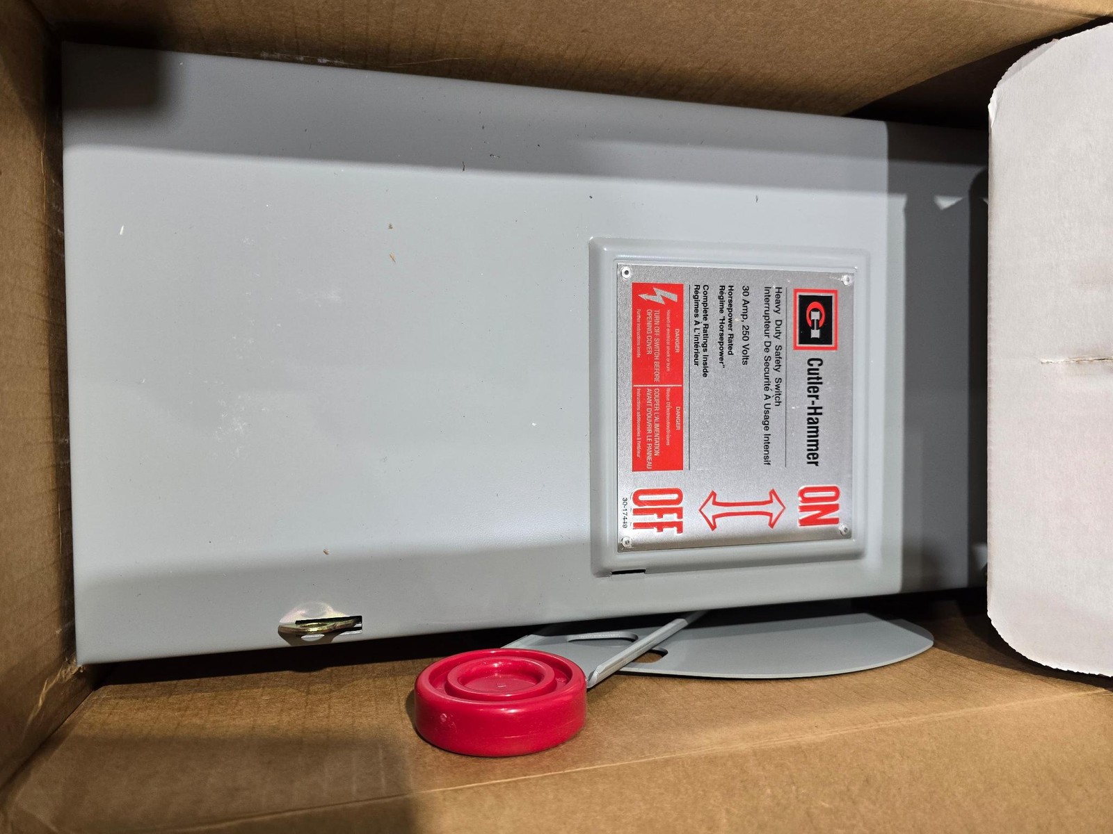 Cutler Hammer 1HD321N Heavy Duty Fusible Safety Switch 30 Amp 240 V