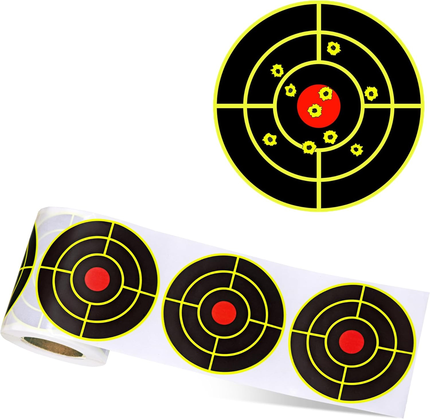 6'' Shooting Targets, 100 Pcs Splatter Targets for Shooting Range, Self Adhesive