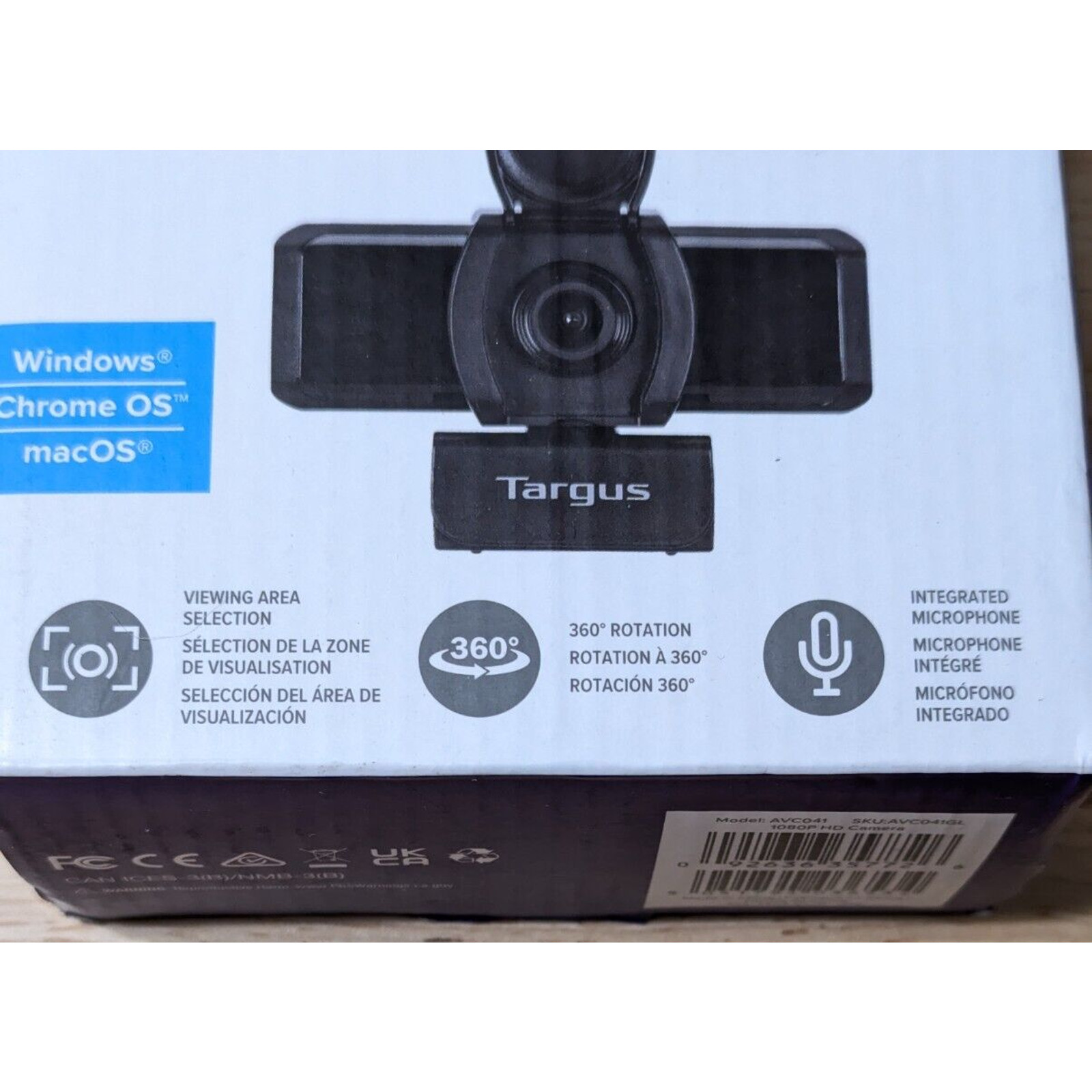 Targus Webcam Pro 1080P HD Camera 360 Rotation, Integrated Mic - Windows | MacOs