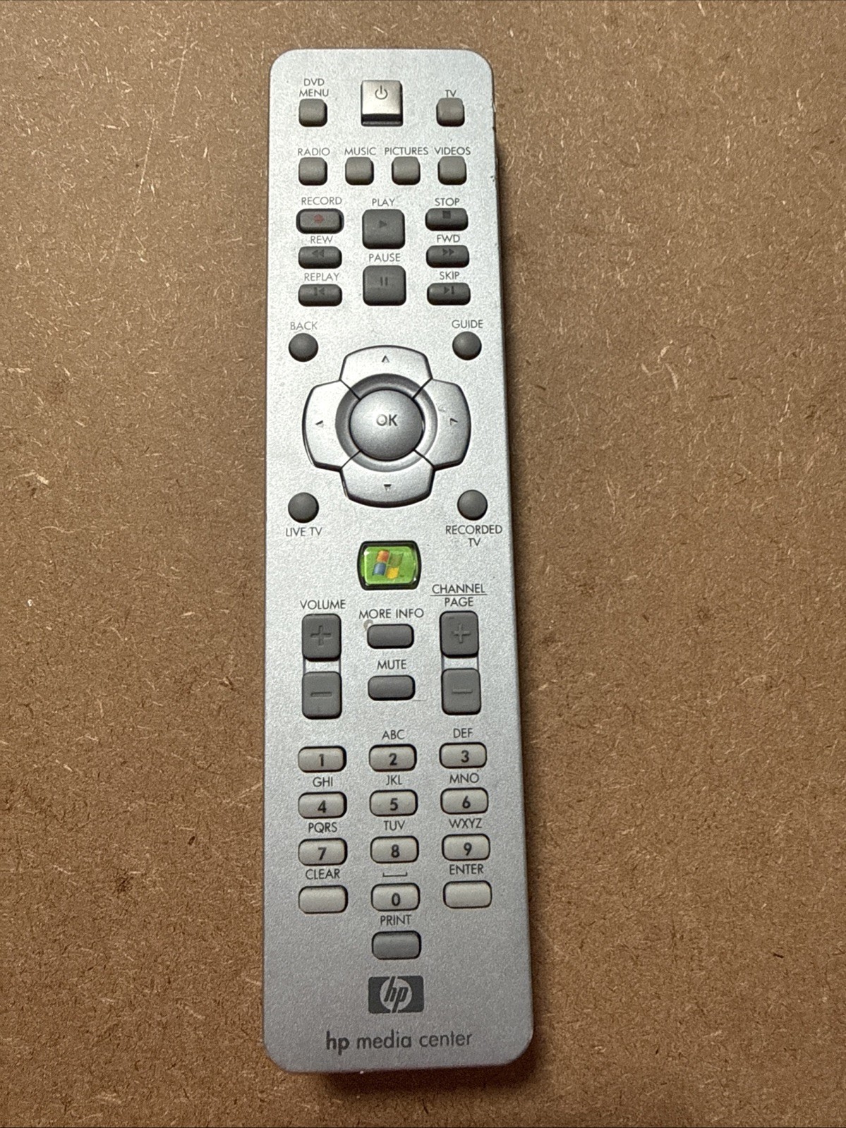 HP Media Center Remote Control - Part number 5187-4401
