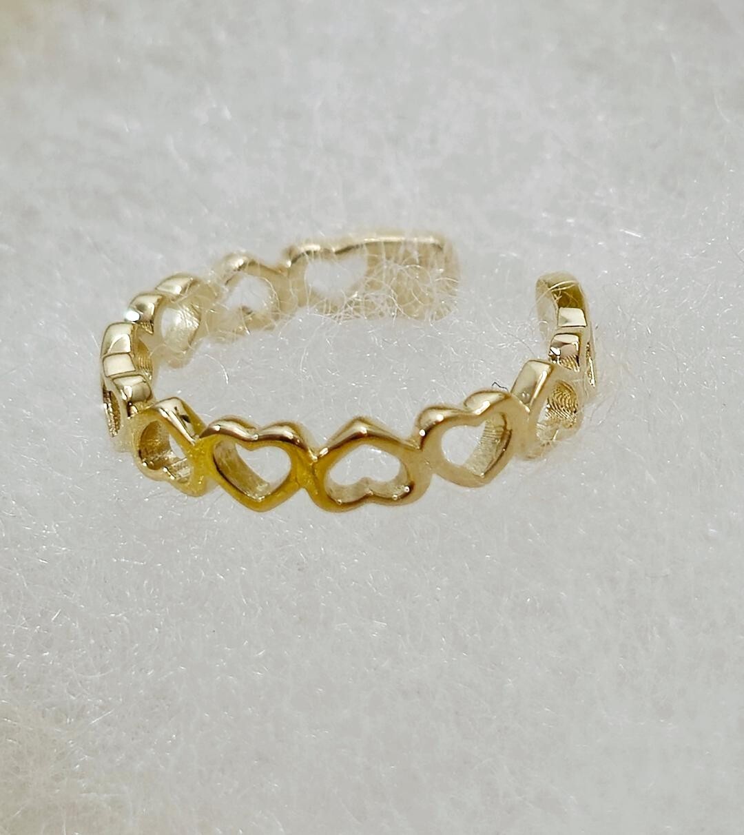 14k Real Solid Gold Toe Ring Anillo del Dedo del Pie