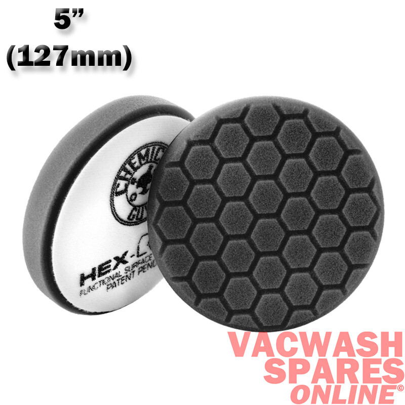 CHEMICAL GUYS HEX LOGIC BLACK SOFT FOAM FINISHING PAD 5" FOR MACHINE POLISHER
