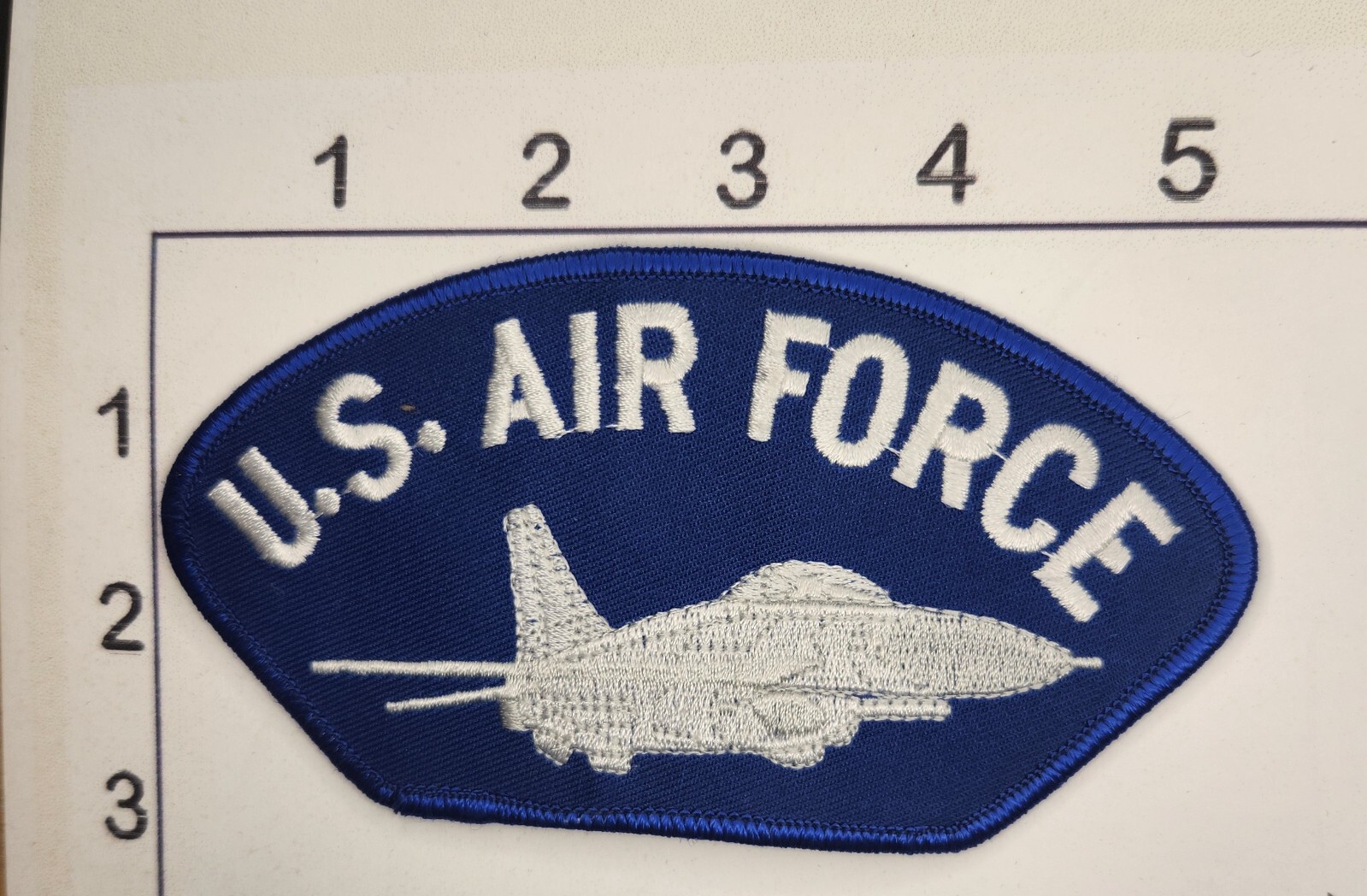 United States Air Force Patch Blue White Jet Embroidered Shoulder