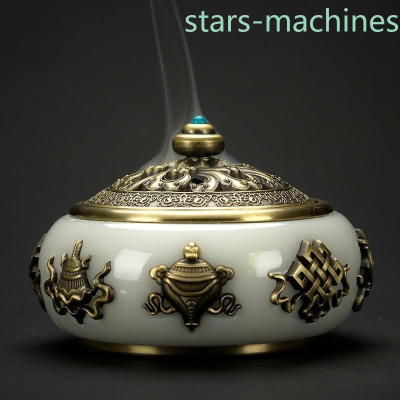 Ceramic Decoration Aromatherapy Stove Incense Burner Decoration Relief Carving