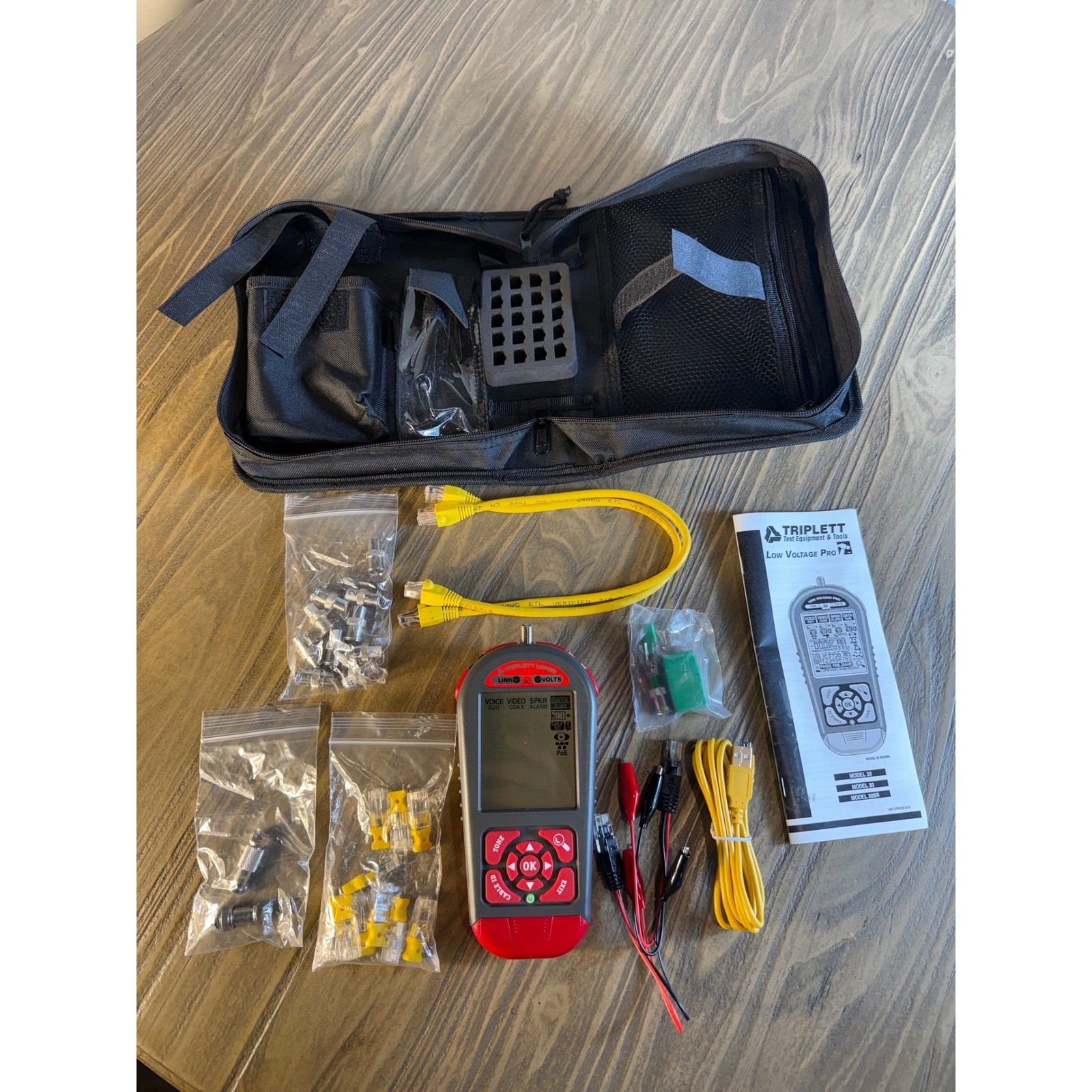 Triplett LVPRO30SR Low Voltage Cable Tester Kit Complete New Open Box Smart RJ45