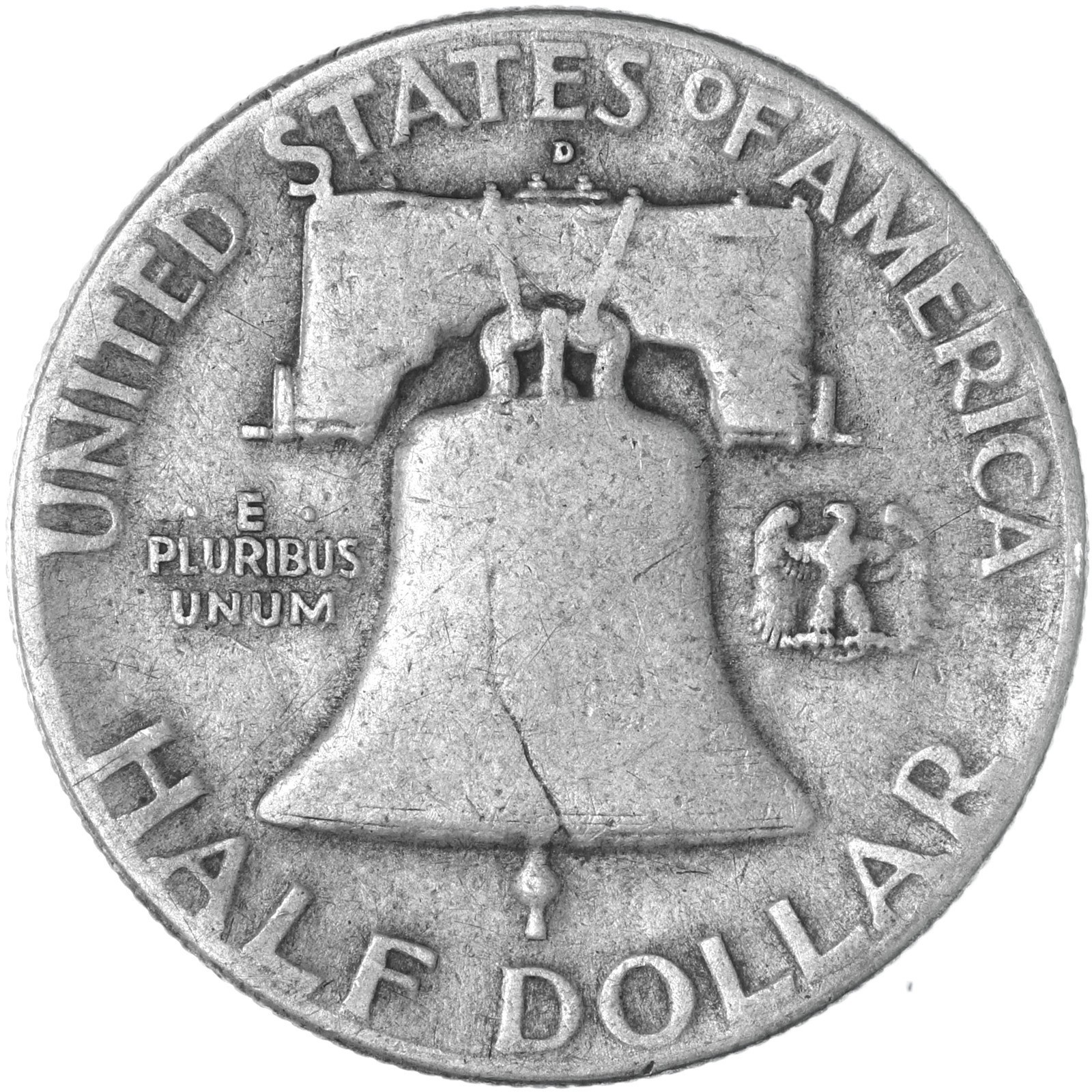 1948 D Franklin Half Dollar Fine 90% Silver