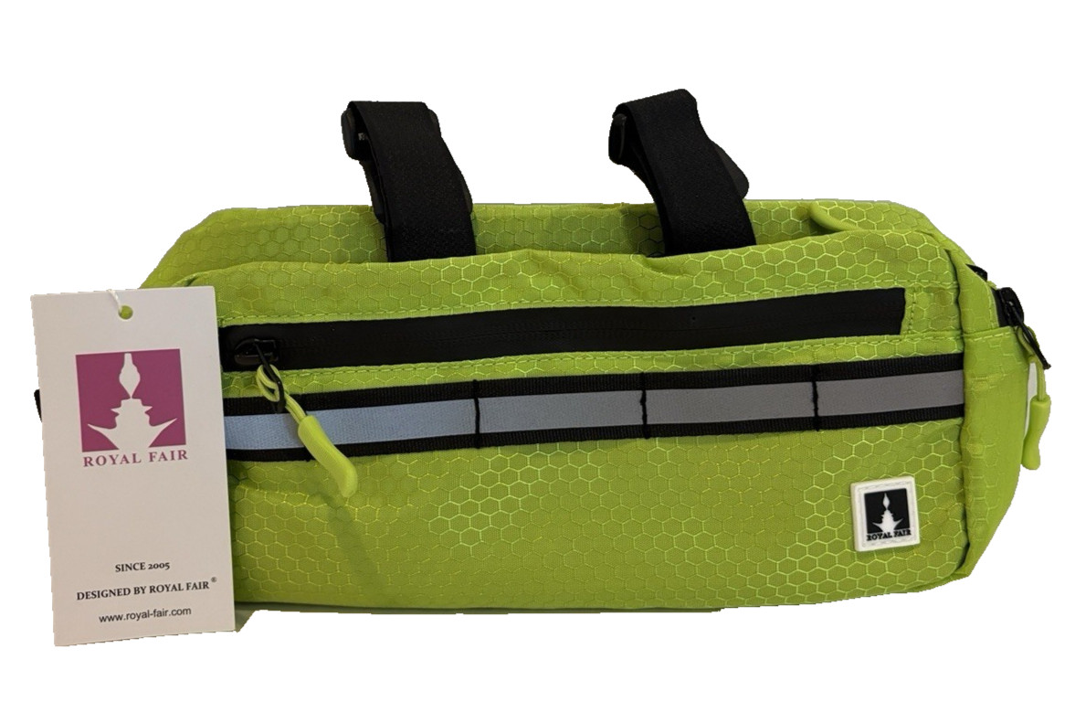 New Royal Fair Neon Green Reflective Waterproof Handlebar Bag Pouch