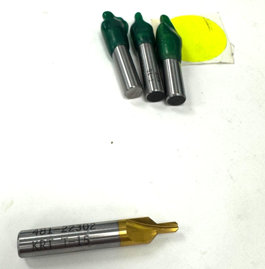 KORLOY KRT T 15 MACHINE 2 FLUTE MILLING CUTTER LOT OF 4