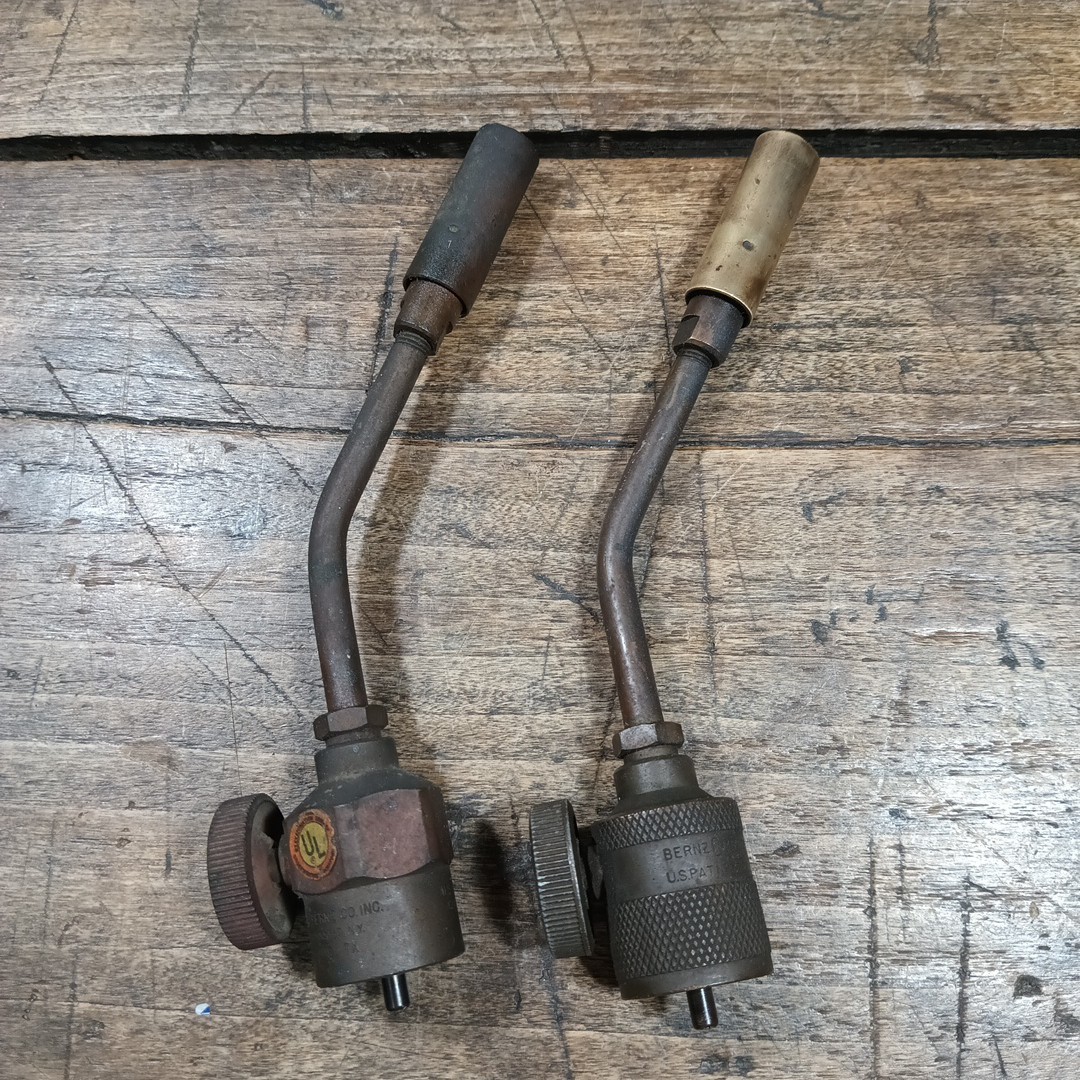 TWO Vintage Otto Bernz Co & Bernz0matic Blow Torch Head Tool