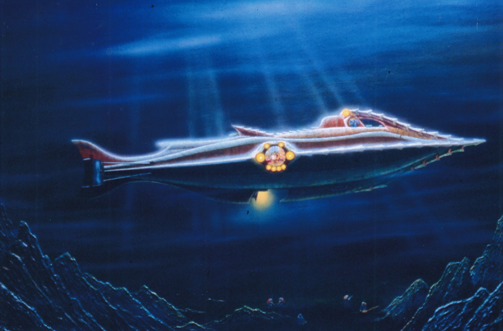 THE NAUTILUS -- 8 x 10 color photo of a painting by MORRIS SCOTT DOLLENS.
