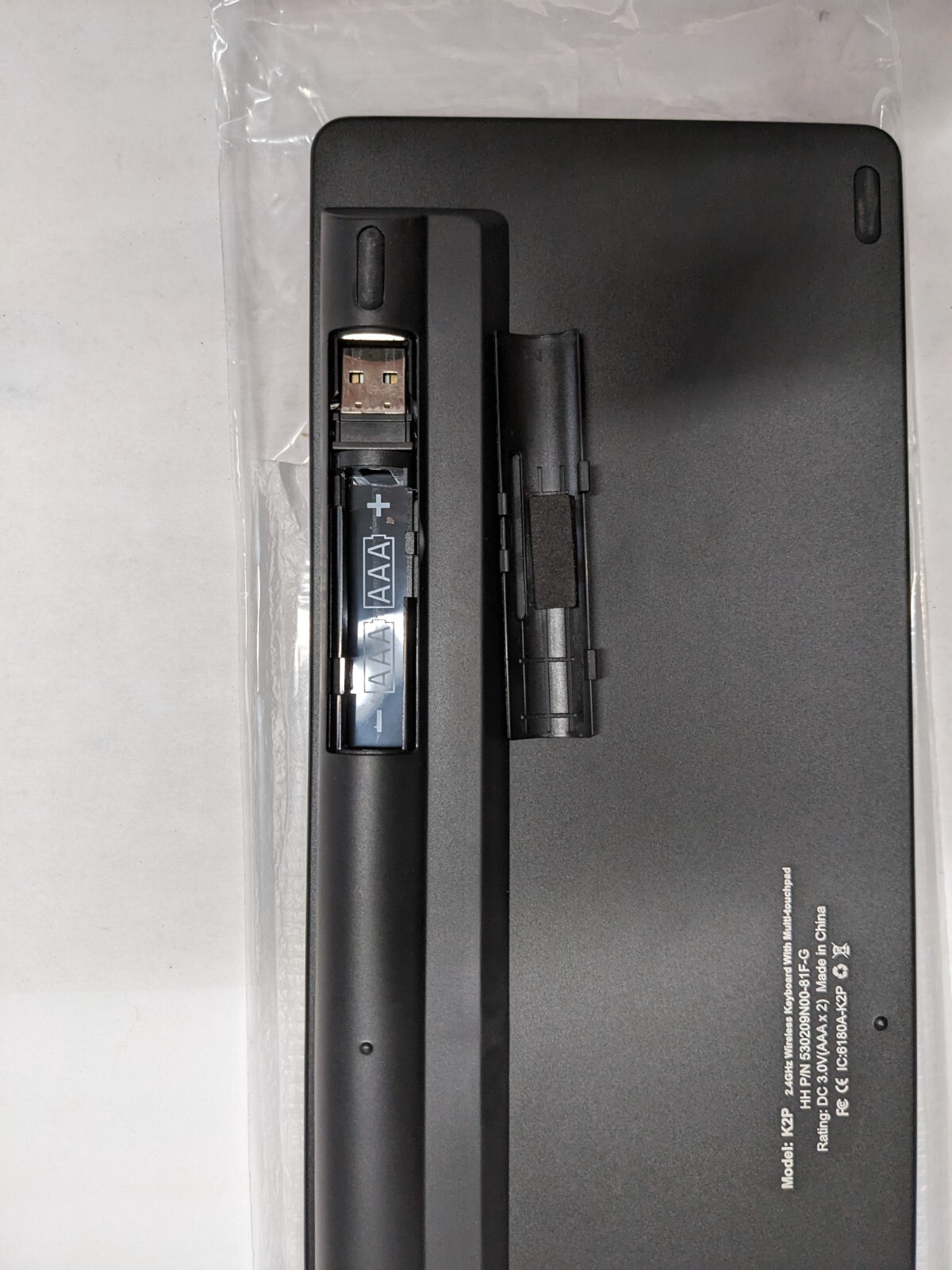 InFocus Model 1P wireless keyboard with Touchpad