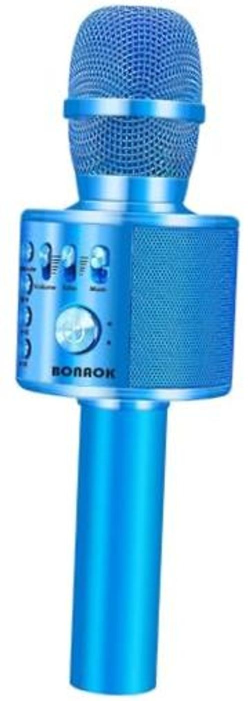 Wirelesstooth Karaoke Microphone,3-in-1 Portable Handheld Karaoke Mic Blue