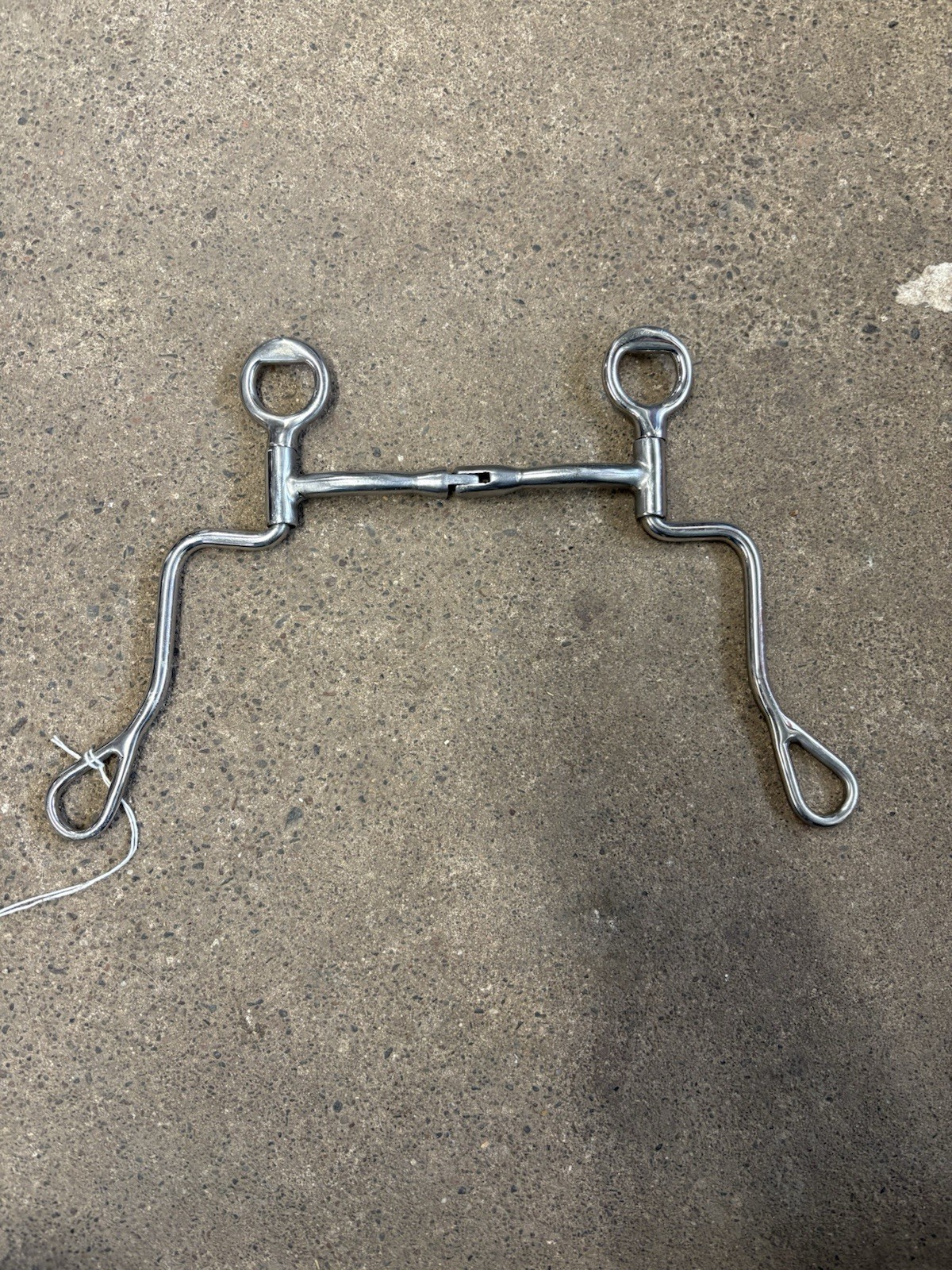 Hinge Mouth Shanked Snaffle Bit With Copper Inlay