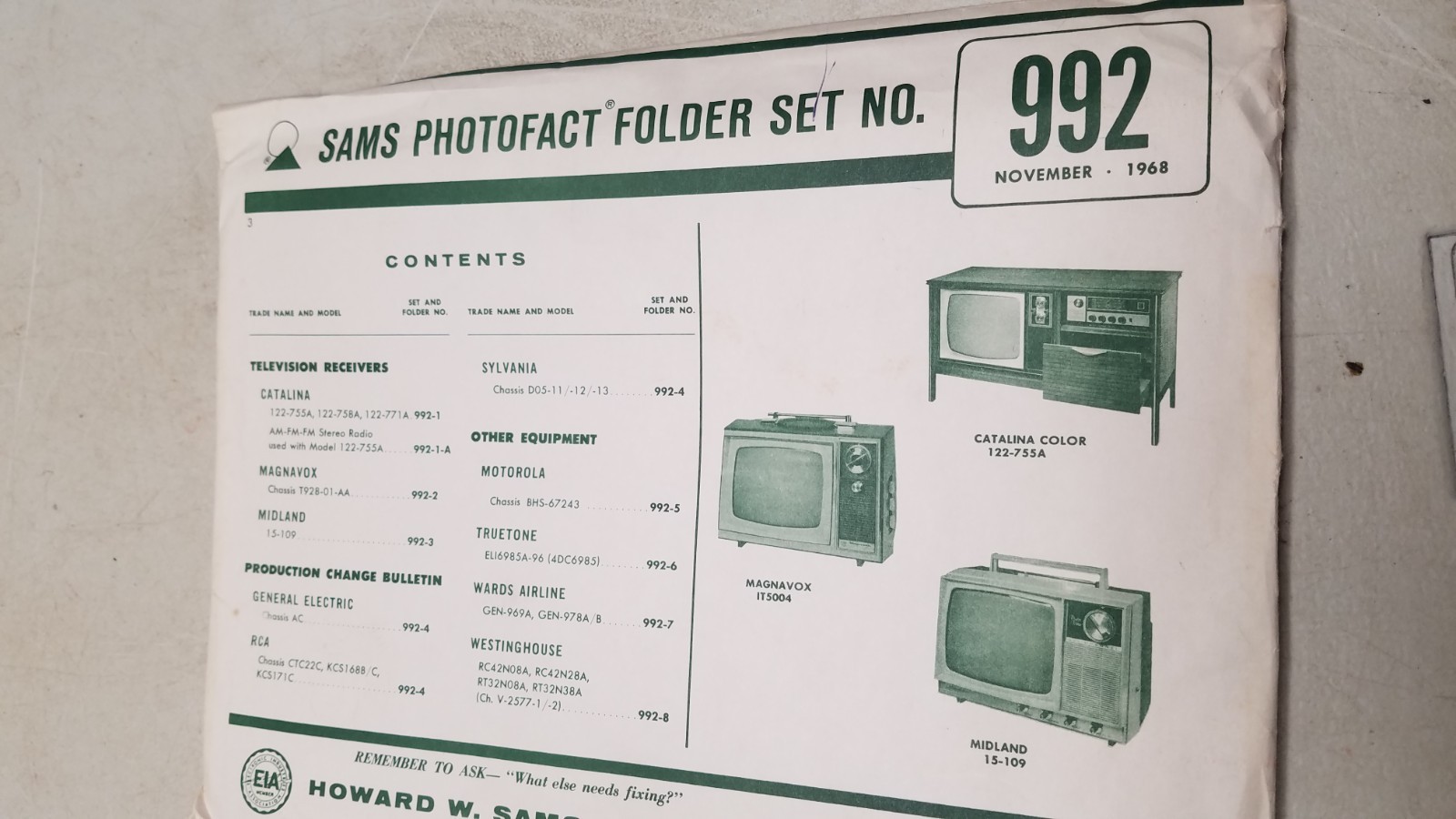 Sams Photo Facts Set 99 11/68 complete (D)