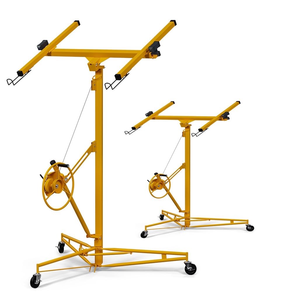 16FT Drywall Lifter Sheetrock Lift 150 LBS 3 Lockable Wheels