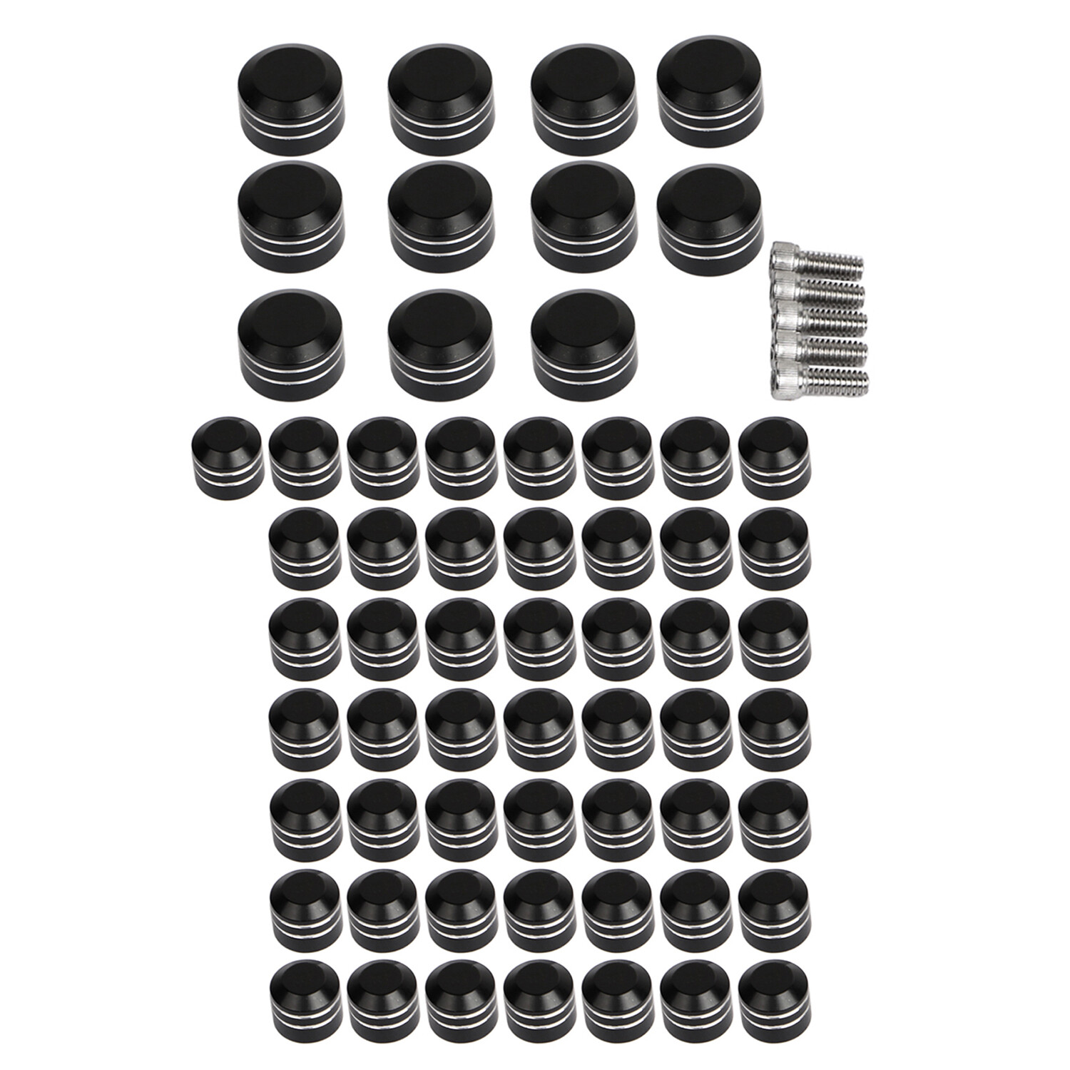 61PCS Topper Engine Bolt Cap Covers For Harley Breakout Fat Boy Heritage Softail