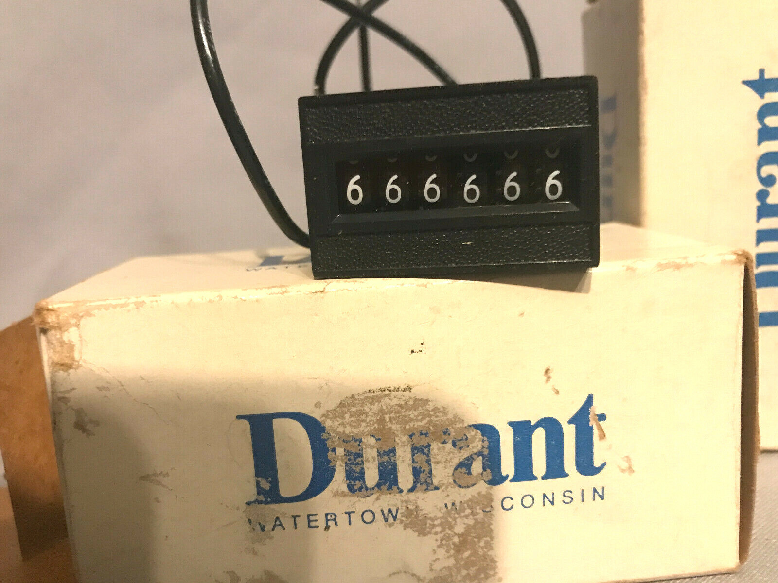 6 Digit DURANT 6-Y-41119-406-MEU 12VAC MINI ELECTRIC COUNTER 3.5W Watertown, WI