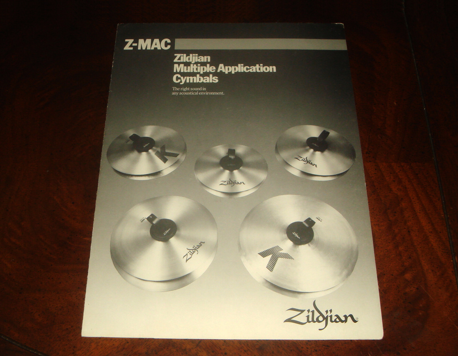 Vintage ZILDJIAN CYMBAL Z-MAC Multiple Application Cymbals 1987 BROCHURE NEW