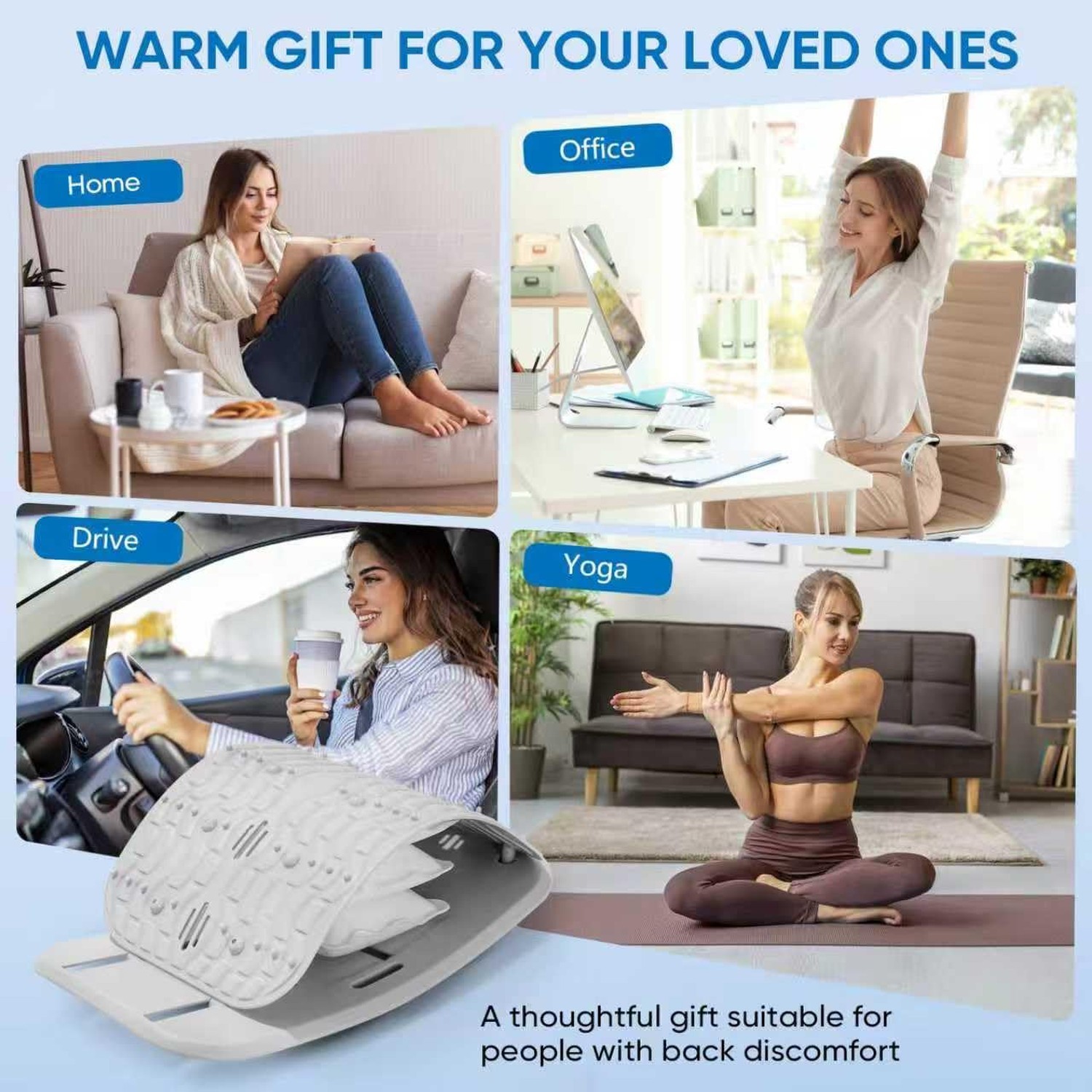 Back Stretcher for Lower Back Pain Relief, Lumbar Support Board | Adjustable ...