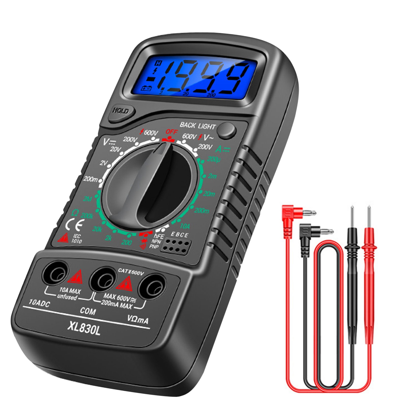 New LCD Digital Multimeter Voltmeter Ammeter Ohmmeter Volt AC DC Diode Tester
