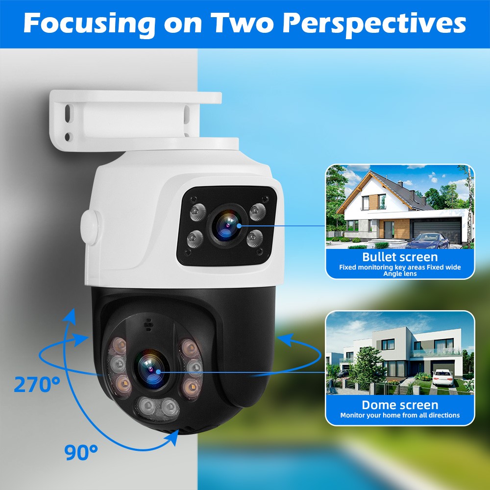 KERUI 8CH NVR 6MP Two Way Audio POE PT Security Camera System AI Detection